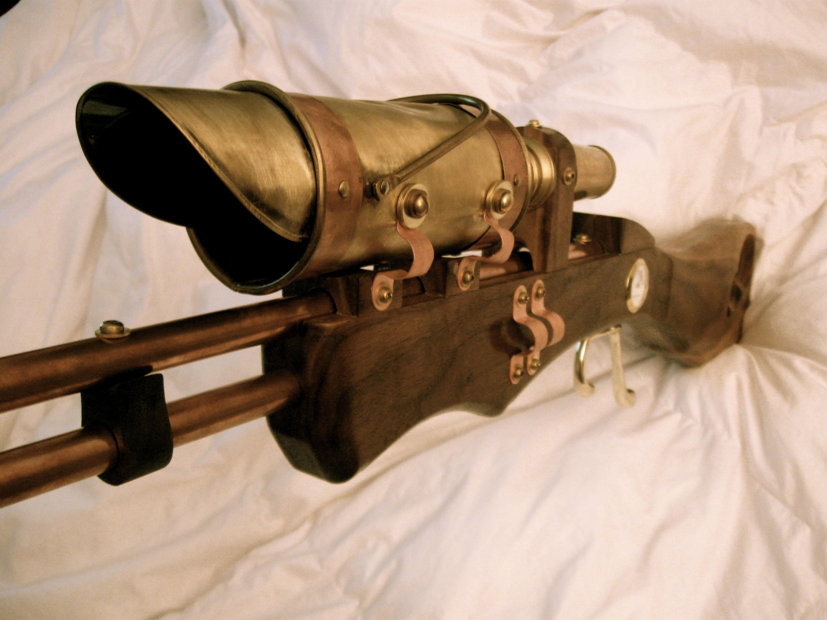 Kyle Miller's steampunk gun and gunsight