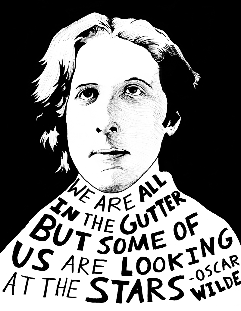 Oscar Wilde depicted in art by Ryan Sheffield