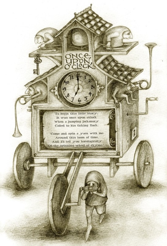 artwork by Dartmoor artist Rima Staines clock machine