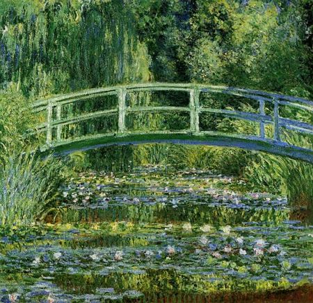 famous Water Lily Pond painting Monet from 19th century art