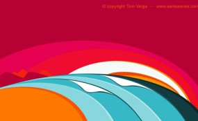 Tom Veiga's serie waves sun, swell, beach, and surf inspired art and design