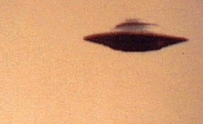 Blurry photograph of supposed flying saucer UFO
