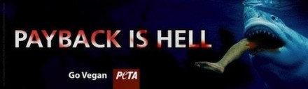 PETA Shark Attack Ad supporting animal rights